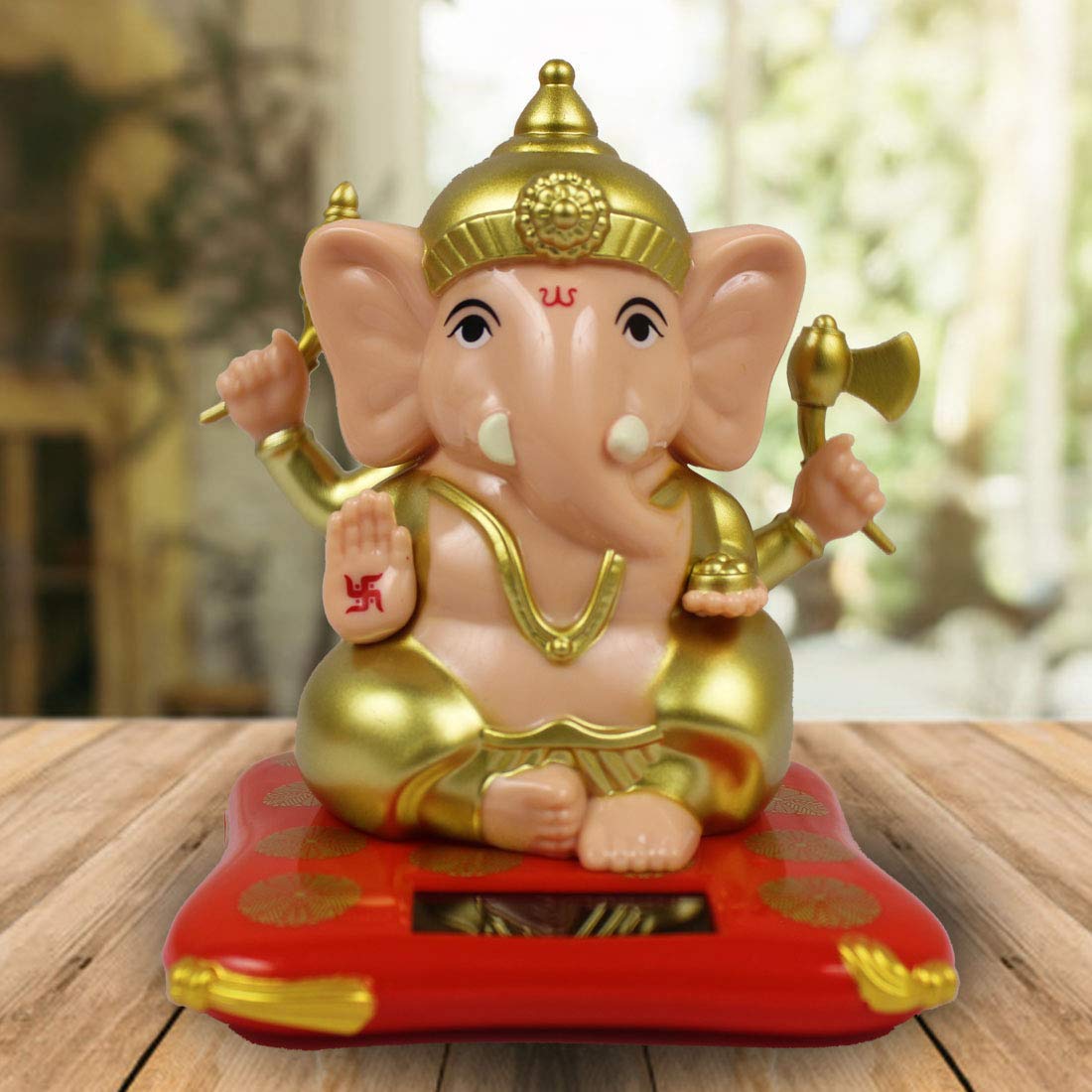 Solar Lord Ganesh Idol for Car, Office & Home