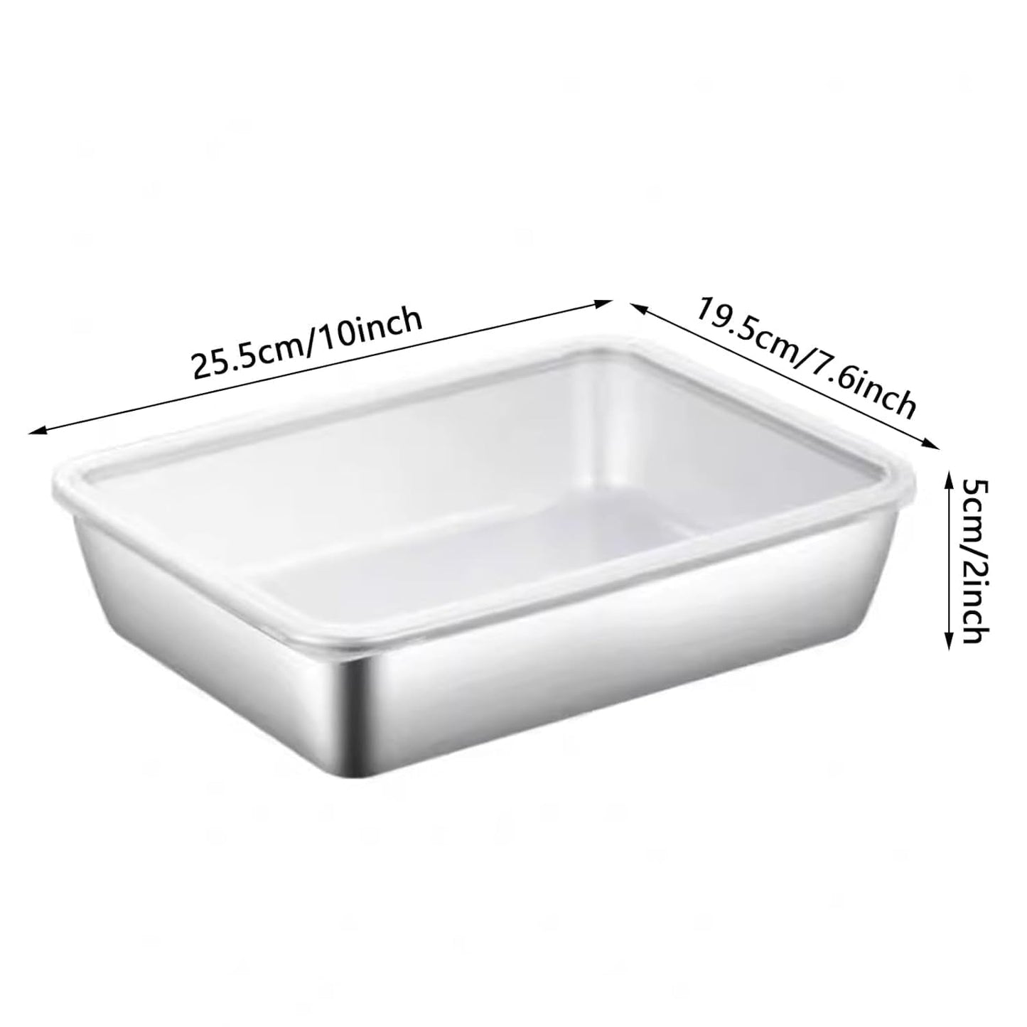 Stainless Steel Food Tray with Lid