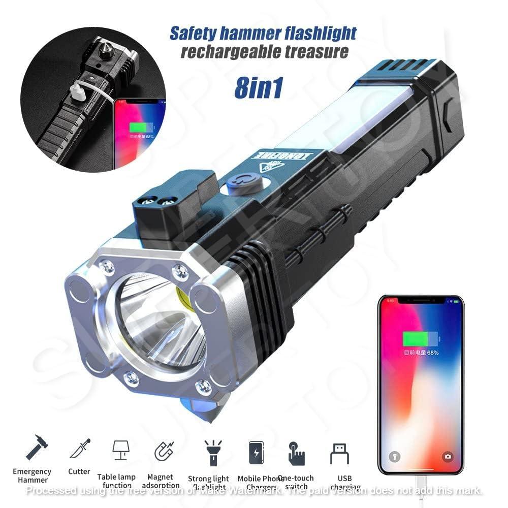 Multi-Function LED Flashlight with Powerbank