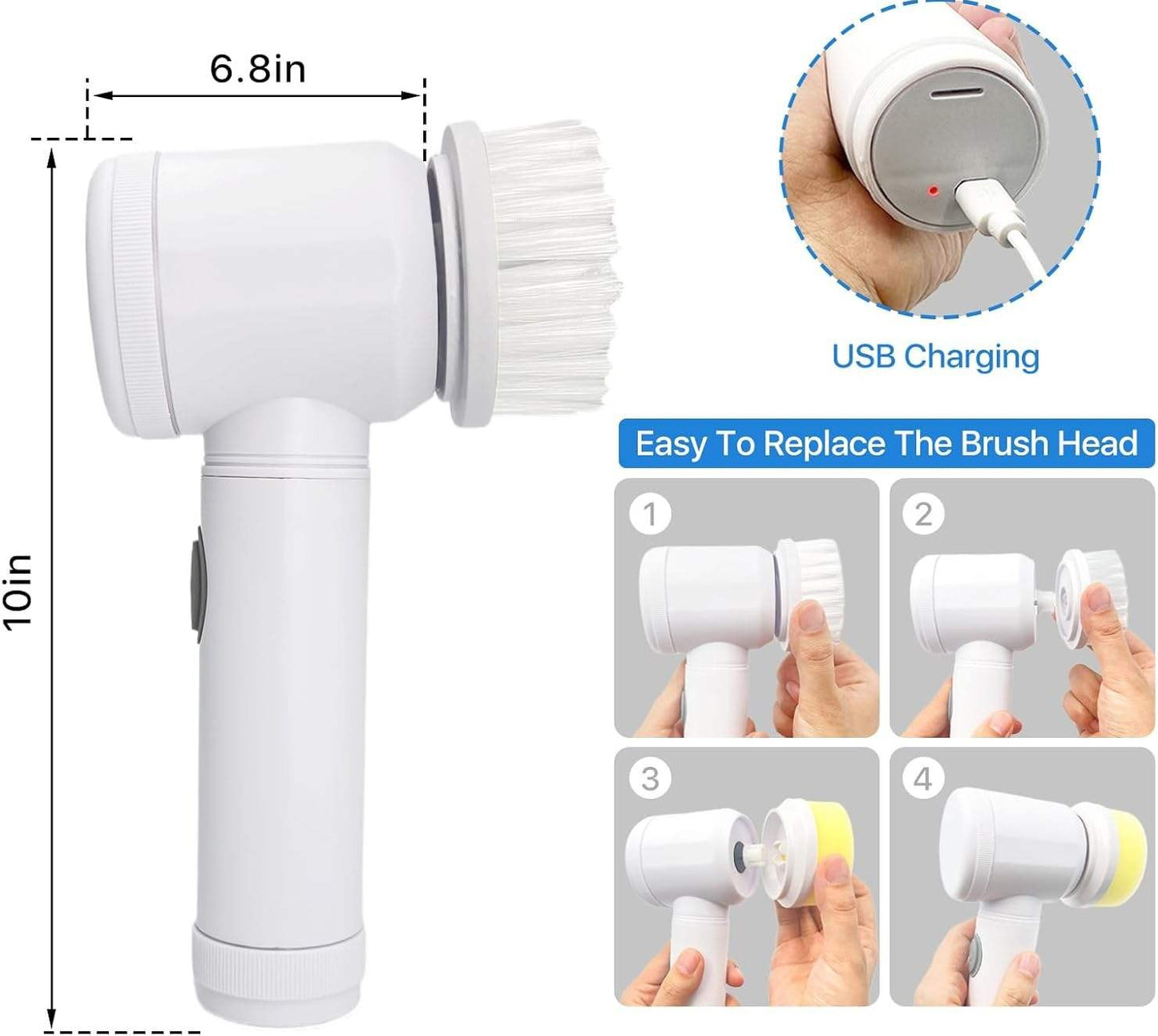 Magic Electric Cleaning Brush USB Rechargeable