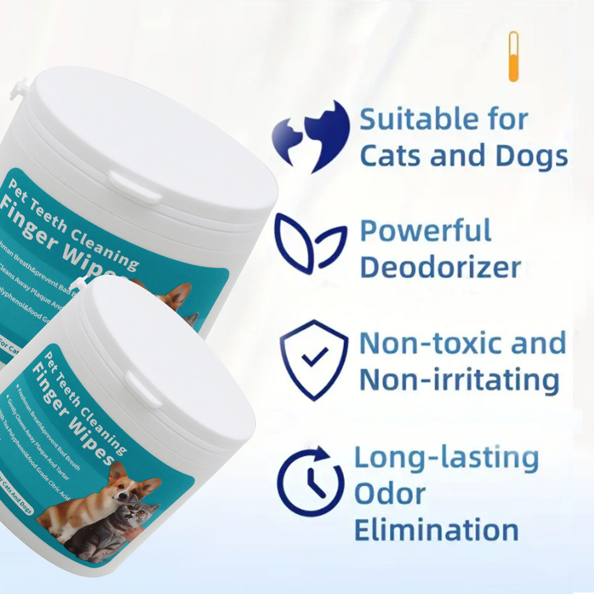 BreatheEZ™ Pet Dental Finger Wipes (50-Pack)