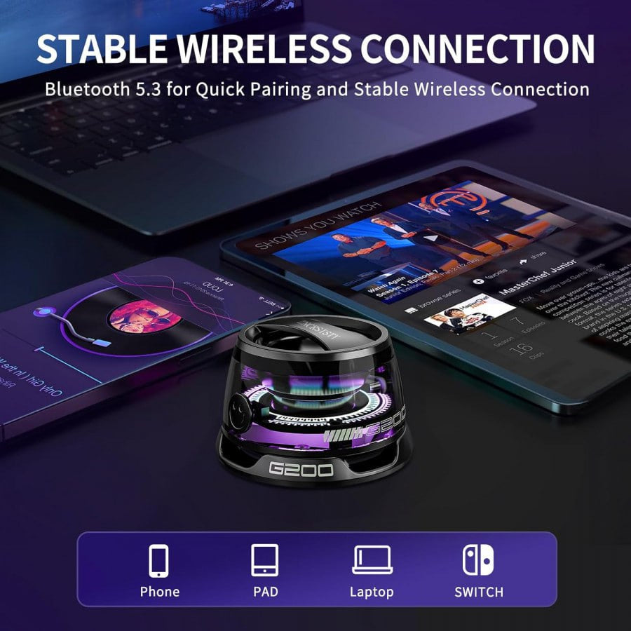 Portable Magnetic Bluetooth Speaker with RGB Lights