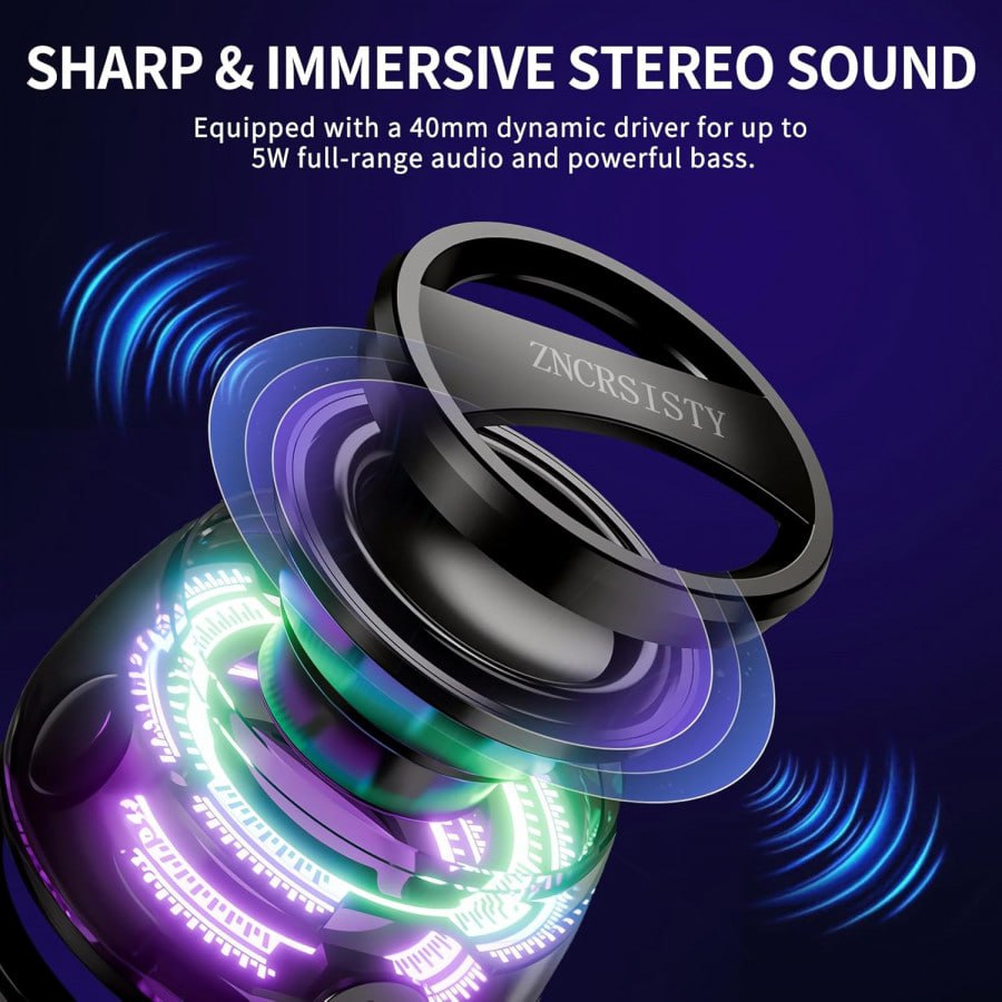 Portable Magnetic Bluetooth Speaker with RGB Lights