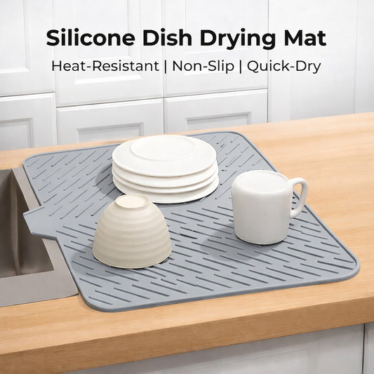 AquaCare Silicone Dish Drying Mat Smart Drainage