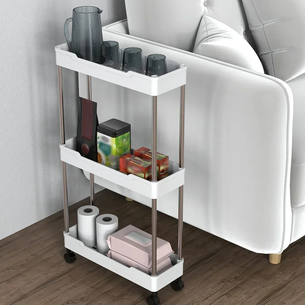 Rolling Compact Racks SlimRack Multi-Layered Rolling Cart – Product Factory India