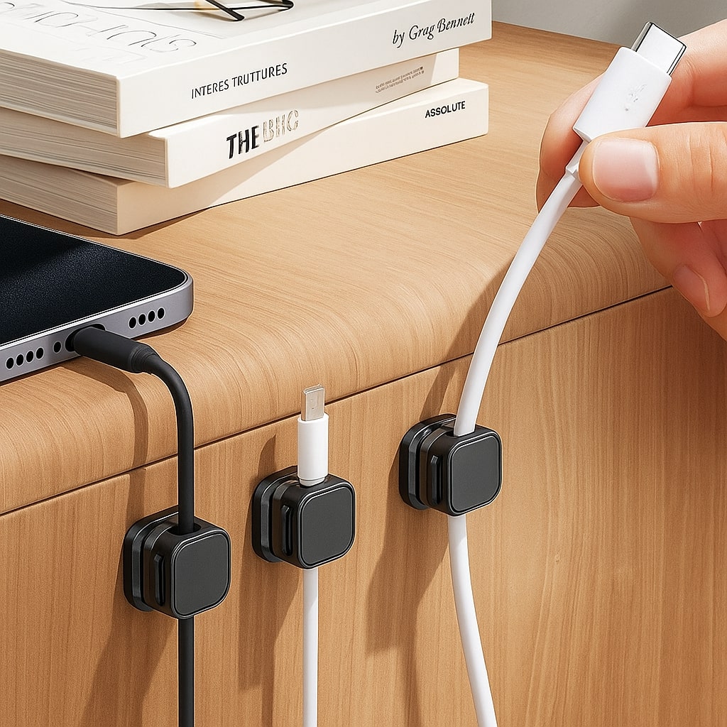 Magnetic Cable Clips Organizer ✨ (6 Pcs)