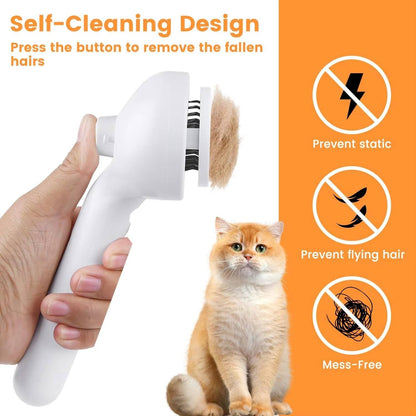 Pet Grooming Steam Brush Dog & Cat