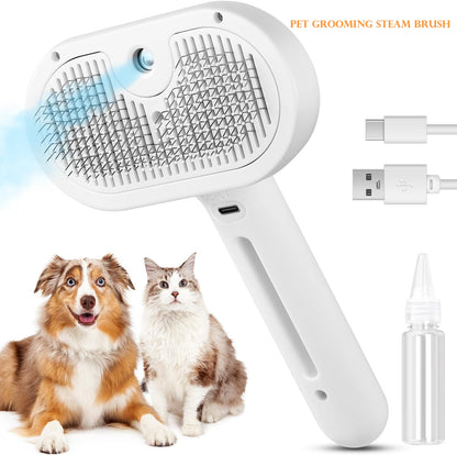 Pet Grooming Steam Brush Dog & Cat