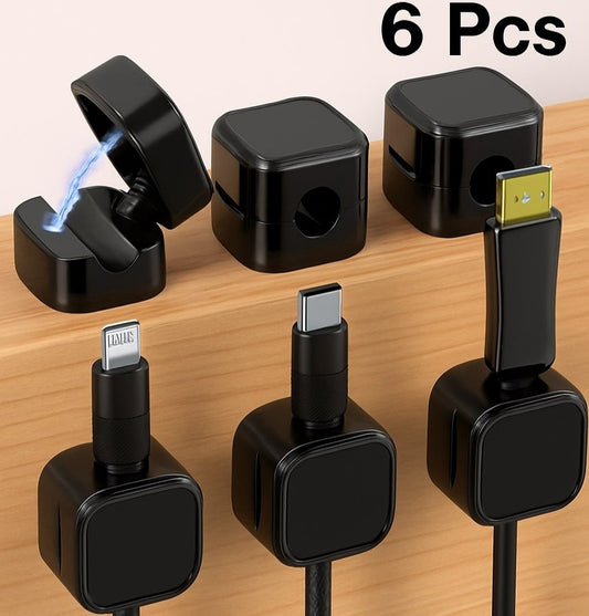 Magnetic Cable Clips Organizer ✨ (6 Pcs)