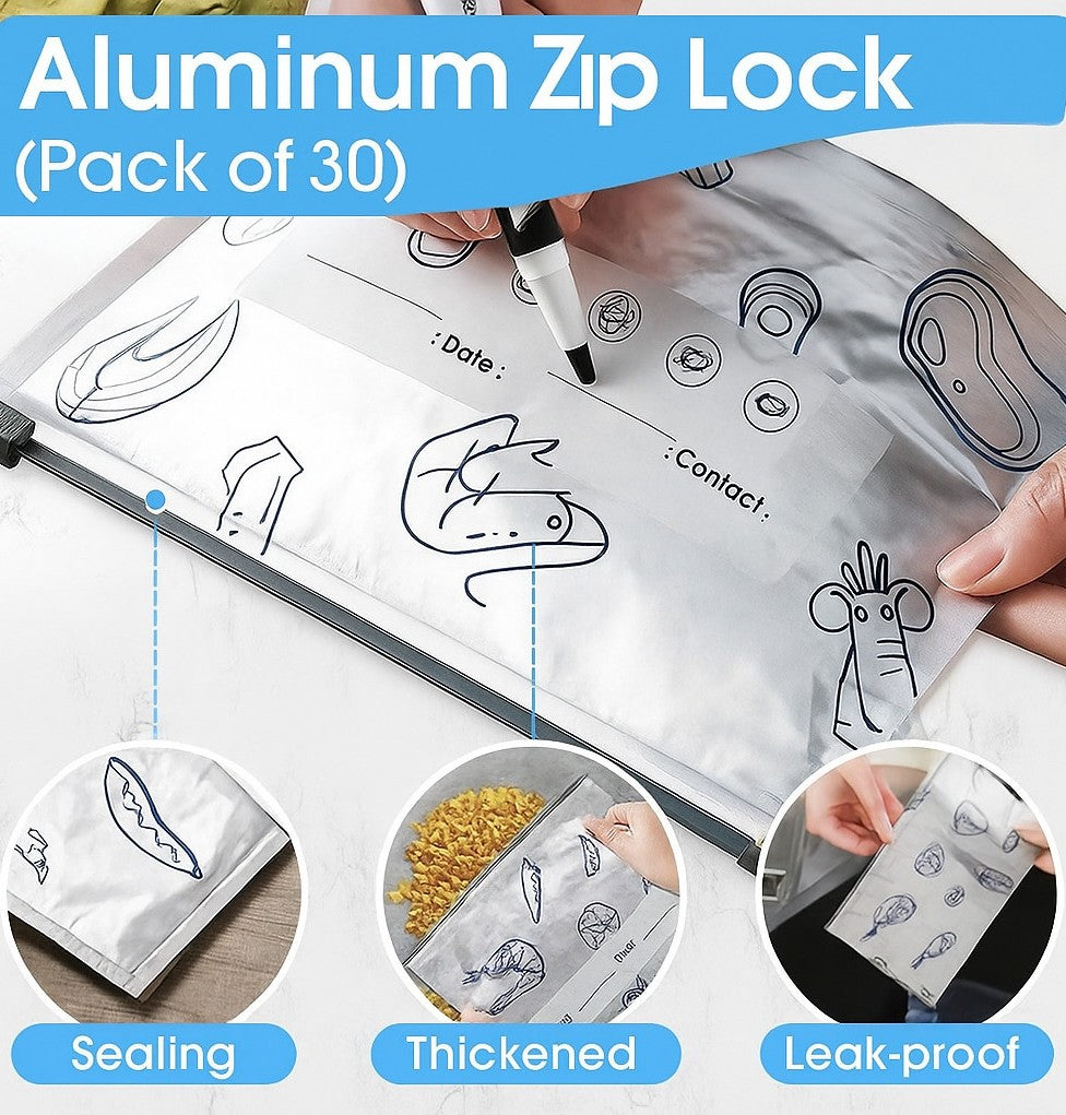 Aluminium Foil Zip Lock Reusable Bags🛍️