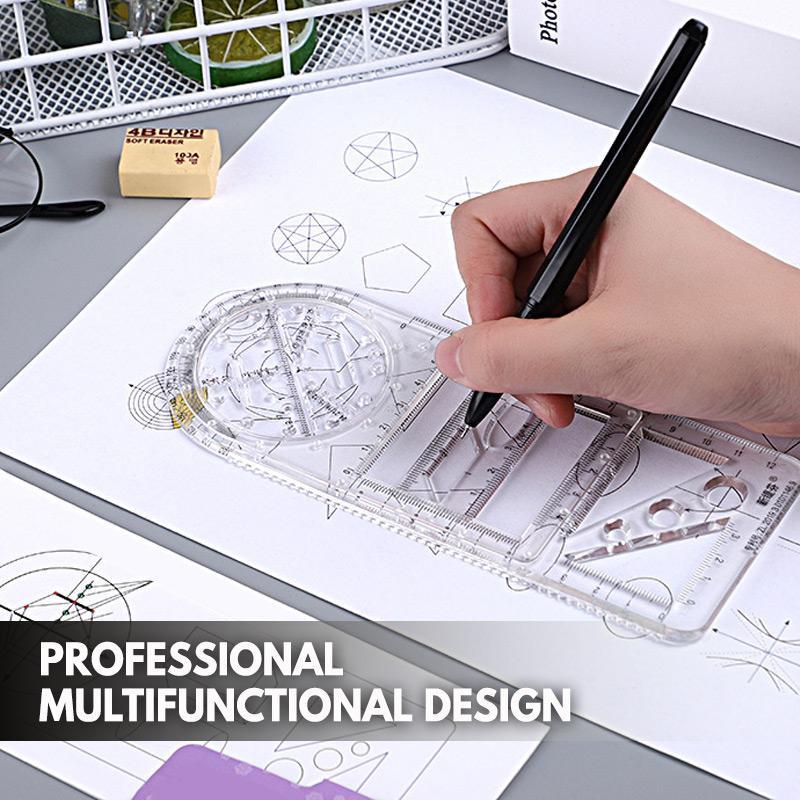 Multifunctional Geometry Drawing Ruler