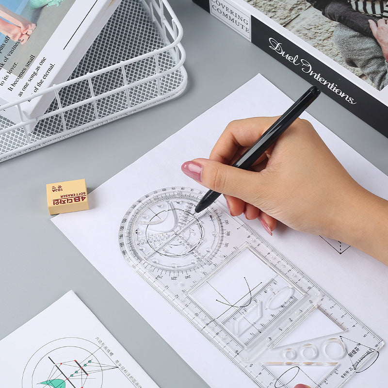 Multifunctional Geometry Drawing Ruler