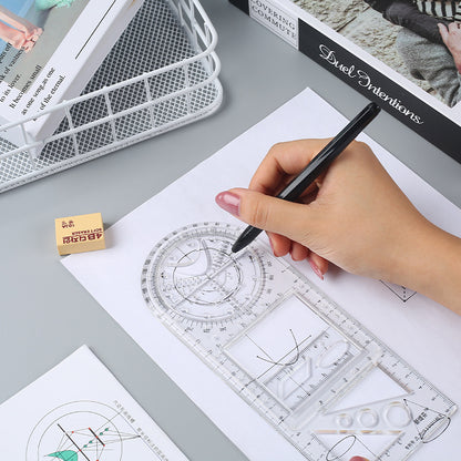 Multifunctional Geometry Drawing Ruler