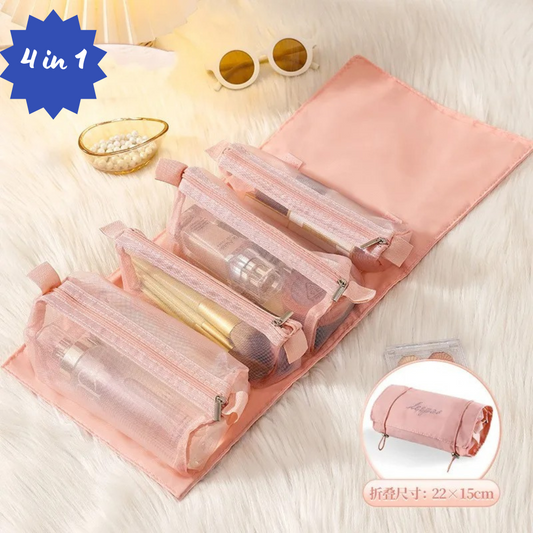 Portable 4-in-1 Detachable Cosmetic Organizer Bag